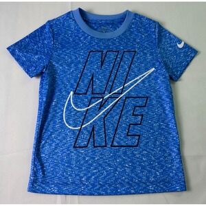 Nike The Nike Tee Dri Fit Athletic Cut Blue T-Shirt 3T Toddler Kids 2-3 Years‎